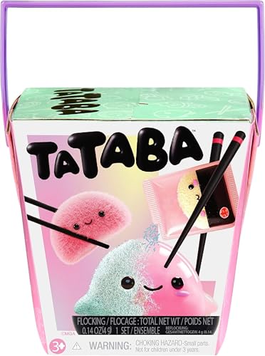 Tataba Squishy Collectable Toys - Confezione cieca con polvere di floccaggio fai-da-te, con accessori, 18 giocattoli da collezionare, età 3+