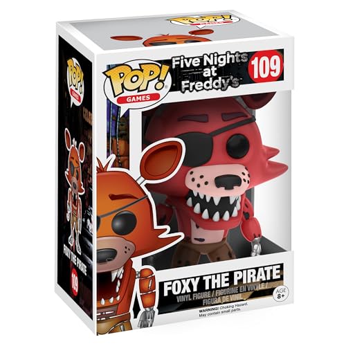 Funko Pop Games Five Night's At Freddy's, Foxy The Pirate, Five Nights At Freddy's, Figura in Vinile da Collezione, Idea Regalo, Merchandising Ufficiale, Giocattoli per Bambini e Adulti