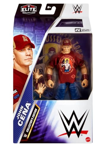 Mattel WWE Elite Collection - John Cena, personaggio collezionabile Series 120, alto 15+ cm con 25 punti di articolazione e mani intercambiabili incluse, 8+ anni, JGV13