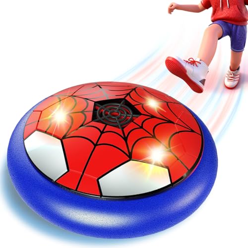 POPERFUN Pallone Calcio Fluttuante con luci LED, Hover Soccer Ball Giochi di Calcio per Bambini 3 4 5 6 7 8 9 10 11 12 Anni Ragazzi Ragazze, Air Power Ball Compleanno Natale Regali