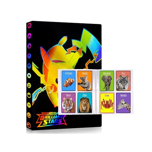 Raccoglitore carte, Album di carte, Album per giochi di carte collezionabili, Porta carte 4 tasche, 30 pagine Capacità 240 card (A4)