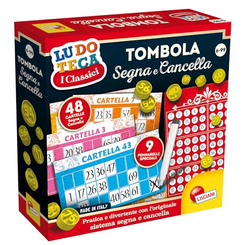 Liscianigiochi 56996 - Ludoteca Tombola Segna E Cancella, Multicolore, 6 anni+