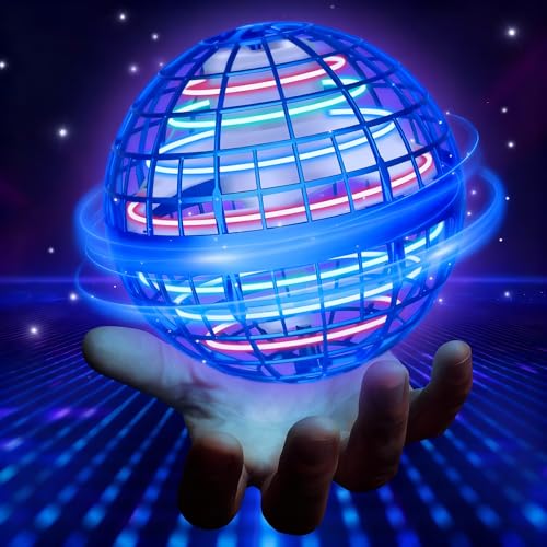UROINT 2025 Palla Volante Giocattoli Per Enfant, Boomerang Hover Magica Mini Pallina Drone Che Gira La Flying Orb Ball, Idee Noel Cadeau Per Bambini Maschio Garcon Fille GarçOn 6 7 8 9 10 12+ Anni Blu