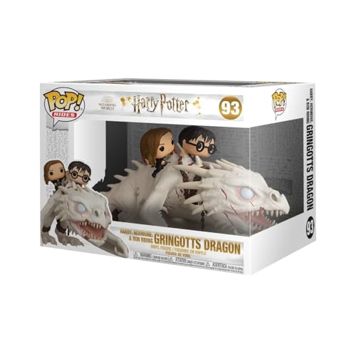 Funko Pop! Ride: Dragon with Harry, Ron, & Hermione - Harry Potter- Figura in Vinile da Collezione - Idea Regalo - Merchandising Ufficiale - Giocattoli per Bambini e Adulti - Movies Fans