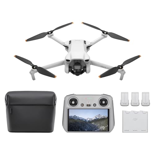 DJI Mini 3 Fly More Combo (con DJI RC) – Mini drone con fotocamera leggero e pieghevole con video in 4K HDR, autonomia di 38 minuti, Riprese verticali native e funzioni intelligenti