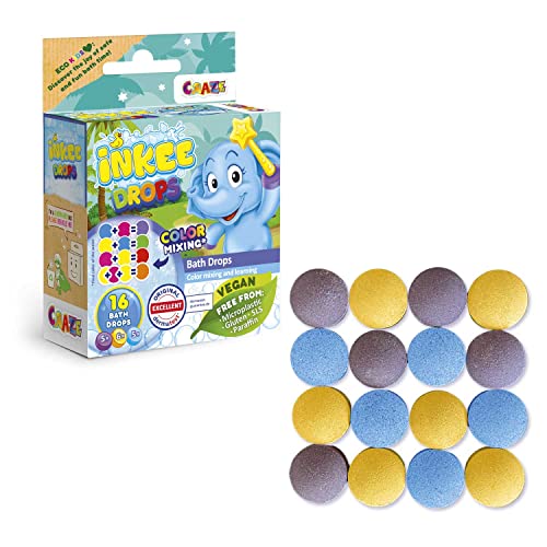 CRAZE INKEE Bath Drops, bombe da bagno per bambini, bombe da bagno da combinare, Multicolore