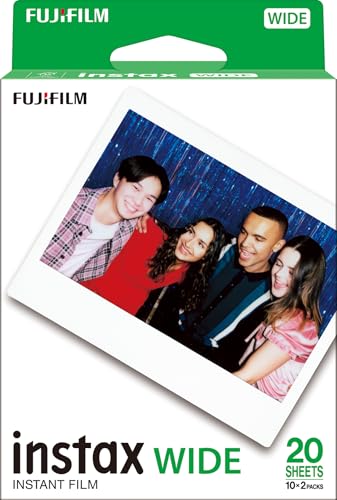 INSTAX WIDE FILM EU 10X2/PK - Confezione da 20 Foto, Bordo Bianco, 20 colpi