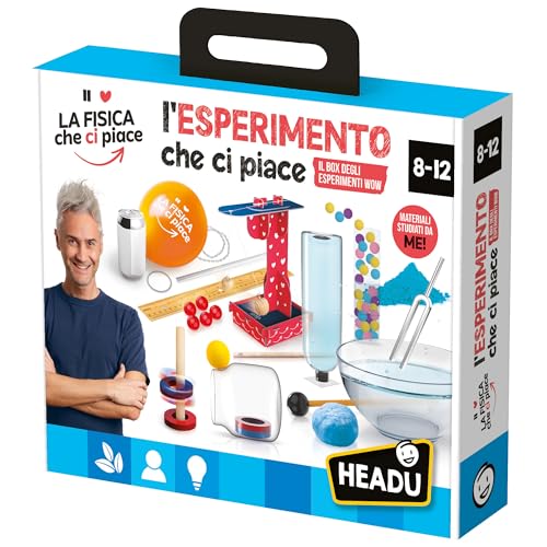 Headu - LA FISICA CHE CI PIACE - L'Esperimento Che Ci Piace: Il box degli esperimenti wow IT57458 Gioco Educativo Per Bambini 8-12 Anni Made In Italy con Vincenzo Schettini