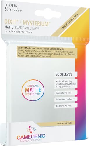 GAMEGEN!C- Matte Dixit Sleeves 81 x 122 mm (90), Clear Colour (GGS10055ML)
