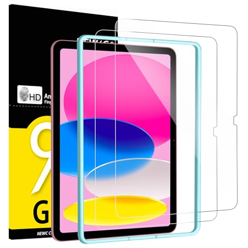 NEW'C 2 Pezzi, Pellicola Prottetiva per iPad (A16) 11a Generazione 2025, iPad 10a Generazione 10,9 Pollici 2022, Vetro Temperato, Telaio di Facile Installazione, Durezza 9H,Ultra Resistente