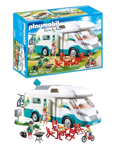 Playmobil Family Fun- Camper con Famiglia in Vacanza, dai 4 Anni, 70088, Multicolore