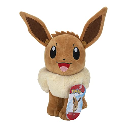 Pokémon Eevee - Peluche da 20,3 cm, con dettagli autentici, giocattoli per bambini