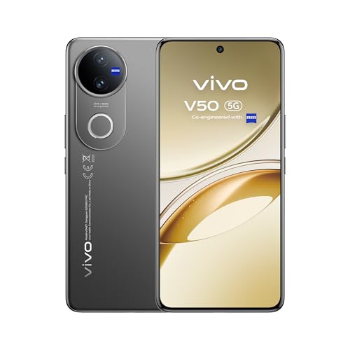 VIVO V50 5G Smartphone, 12 GB + 512 GB, fotocamere professionali ZEISS 50+50 MP, video 4K, batteria 5260 mAh, ricarica rapida 90 W, display AMOLED ultra sottile, IP68 + IP69, polvere e impermeabile