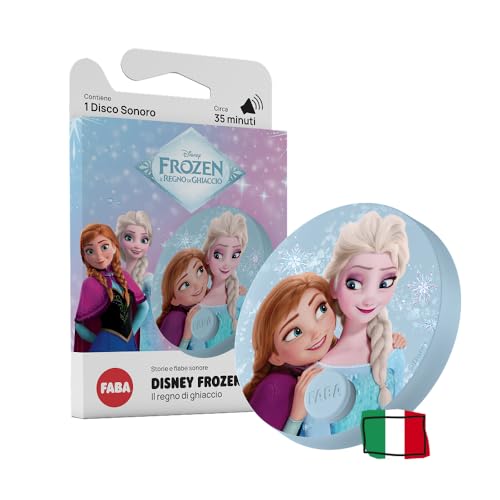 FABA Disco Sonoro Disney - Frozen Il regno di ghiaccio - Storie e fiabe sonore per bambini e bambine 5-10 anni - Ascoltabile con il Raccontastorie e FABA+, gioco educativo versione italiana
