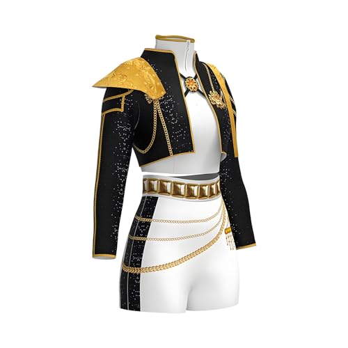 Generico Kp0p De-mons Hunters R-umi Costume Demone Bambini Completo Con Vestito Role Plays Per Carnevale, Maschere E Fotografie, Tessuto Morbido E Traspirante