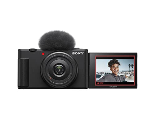 Sony Vlog camera ZV-1F di | Fotocamera digitale (schermo orientabile, video in 4K, slow motion, funzionalità per vlog) - Nera