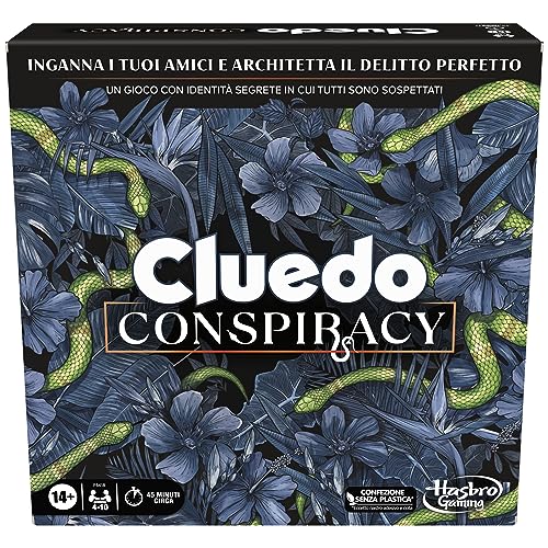 Hasbro Gaming Cluedo Conspiracy, Gioco da Tavolo con Identità Segrete e Strategia, Per Ragazzi e Ragazze dai 14 Anni in Su, per 4-10 Giocatori