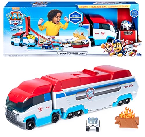 Paw Patrol Paw Patroller Die-Cast, Veicolo con Lanciatore 2 in 1, dai 3 Anni