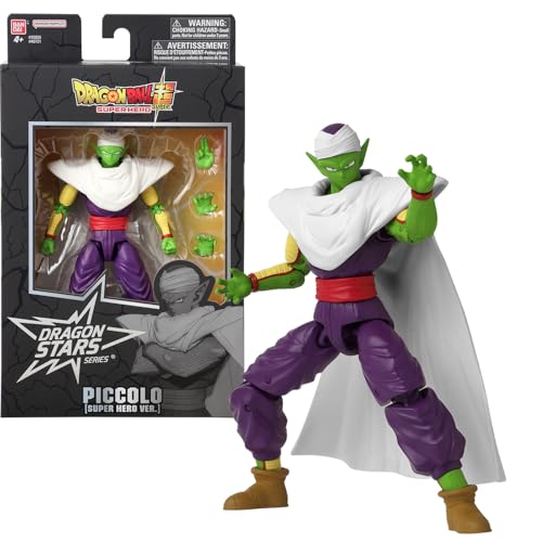 Dragon Ball Super Bandai Super Hero - Figurina Dragon Star 17 cm - Piccolo - Licenza ufficiale Dragon Ball - Figurina articolata Piccolo - Giocattolo per bambini 4 anni e + - 40721